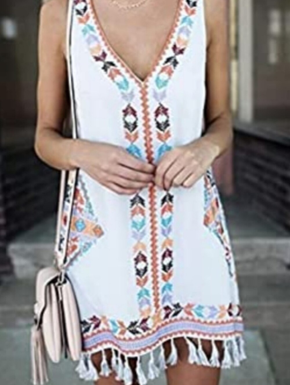 The Impeccable Pig Sleeveless Fringed Dress